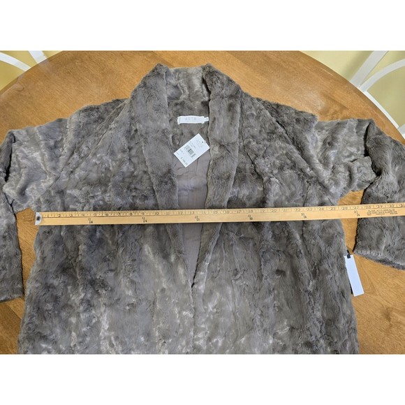 ASTR The Label Jacket Womens Large Grey Coat No Closure Soft Fuzzy W/Pockets NWT - Picture 5 of 13
